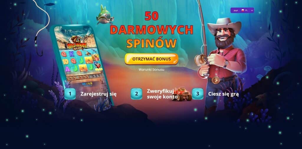 Darmowe spiny bez depozytu w liczbie 50 dają znaczną ekspozycję na przypisany automat w kasynach online.