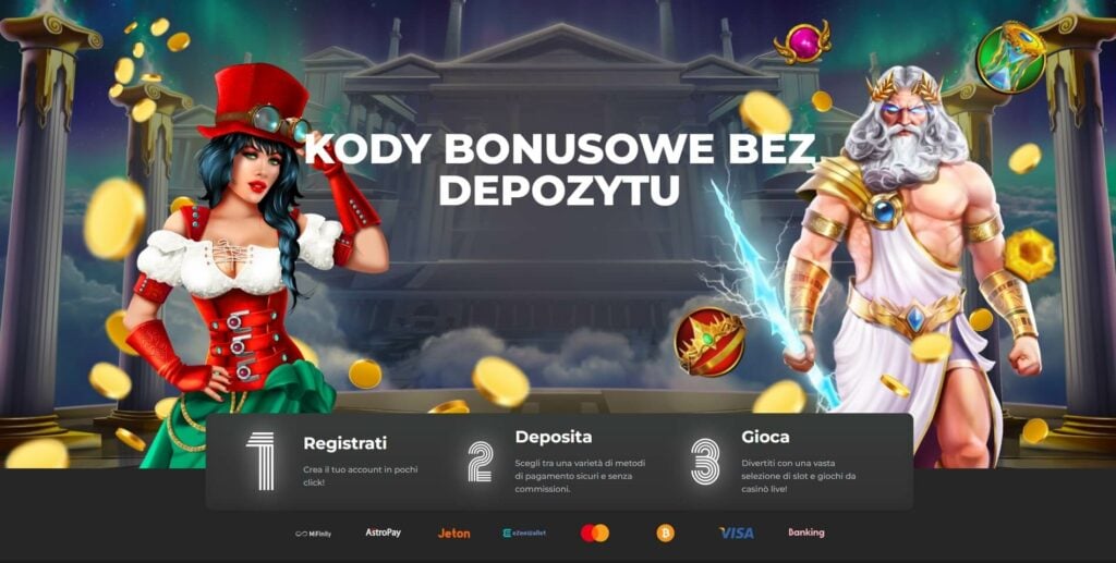 Kody bonusowe bez depozytu należy wprowadzić podczas rejestracji, aby poprawnie aktywować przysługującą ofertę w kasynie.