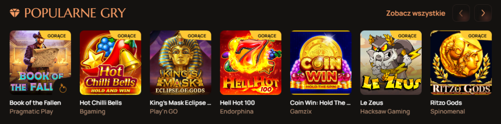 Slot titles available for no deposit free spins are pre-selected by the casino, with no choice left to the player.